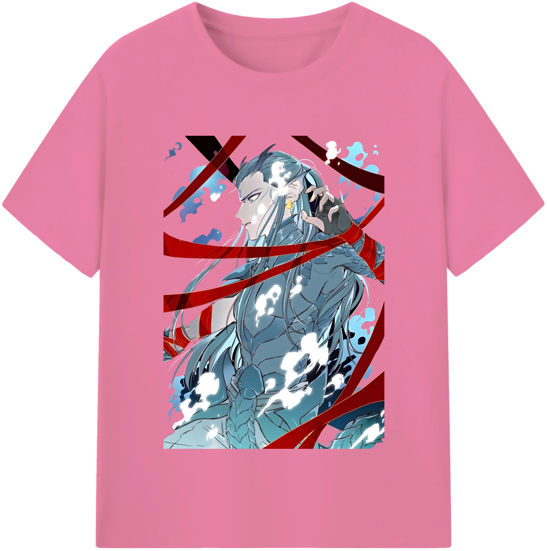 （画像用） Ne Zha 2 ナタ 魔童の大暴れ 綿100％半袖Tシャツ（フロントプリント）